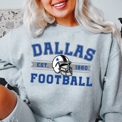 Dallas Cowboys Vintage Football Sweatshirt - Perfect Fan Gift Crewneck