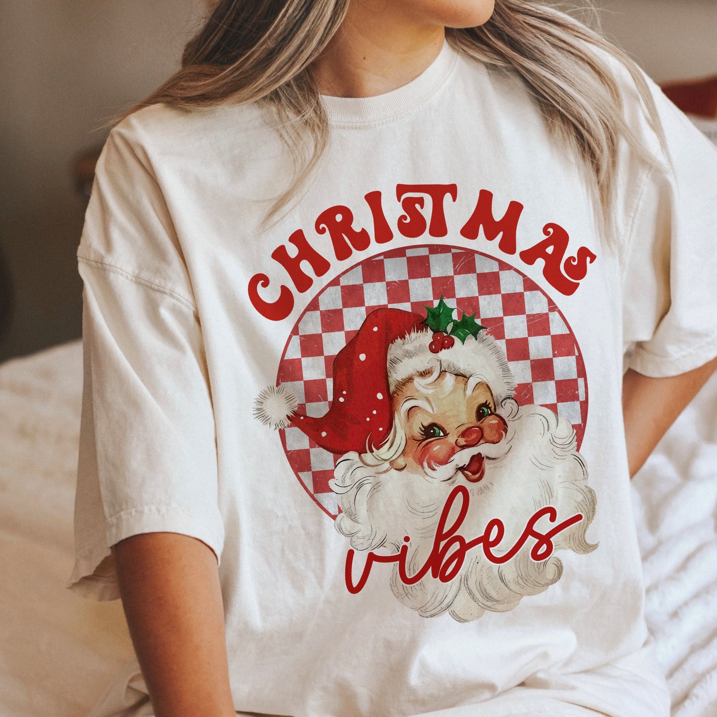 Retro Santa Christmas Tee Merry Vintage Holiday