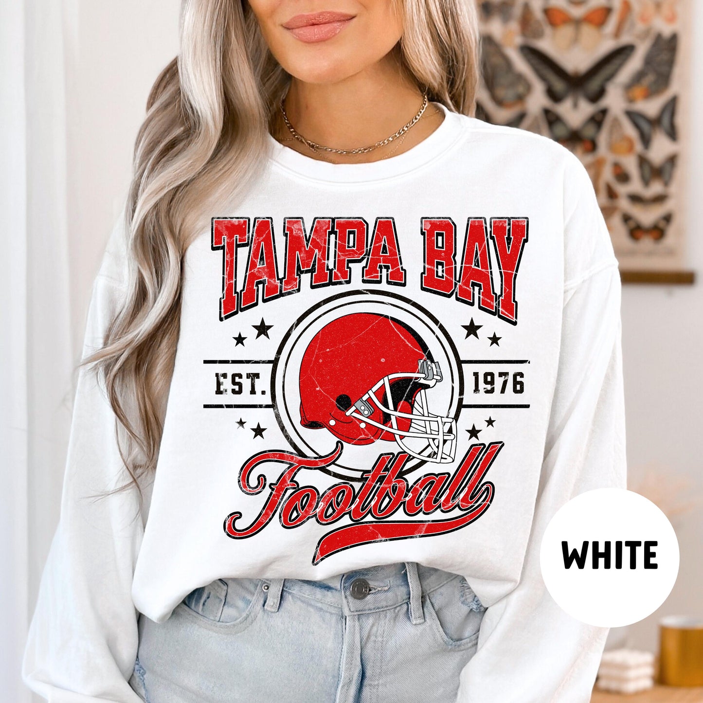 Tampa Bay Football Sweatshirt - Comfort Colors Crewneck Gift