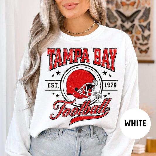 Tampa Bay Football Sweatshirt - Comfort Colors Crewneck Gift