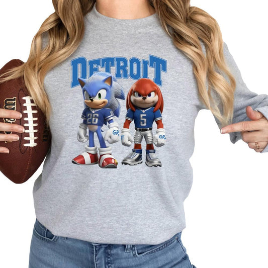 Sonic And Knuckles Football Fan Hoodie Sweatshirt Pullover