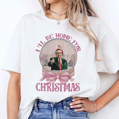 Trump I'll Be Home For Christmas White House Shirt