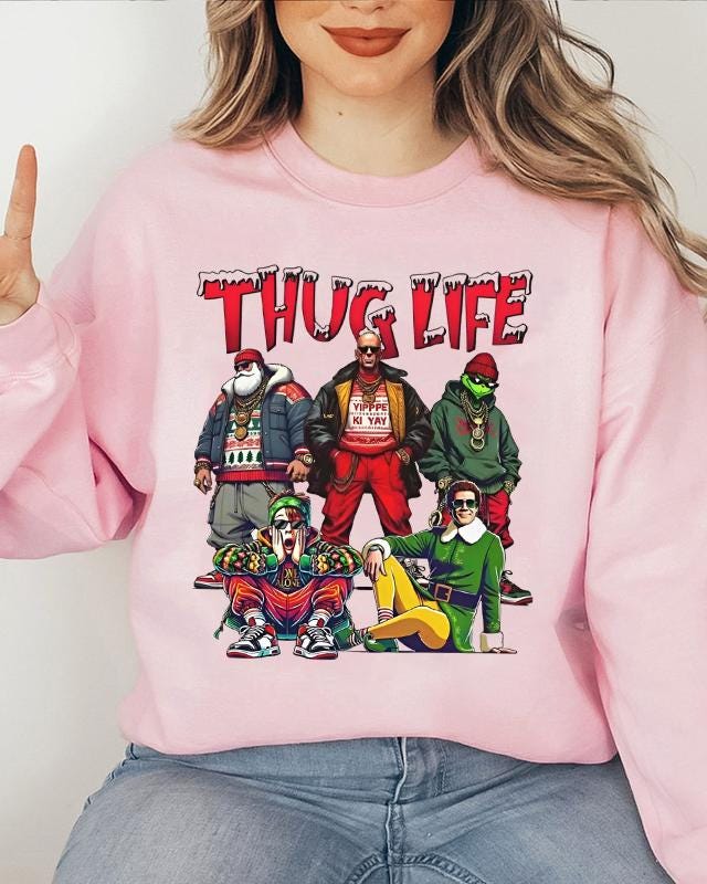 Thug Life Christmas Tee, Funny Shirt For Movie Fans