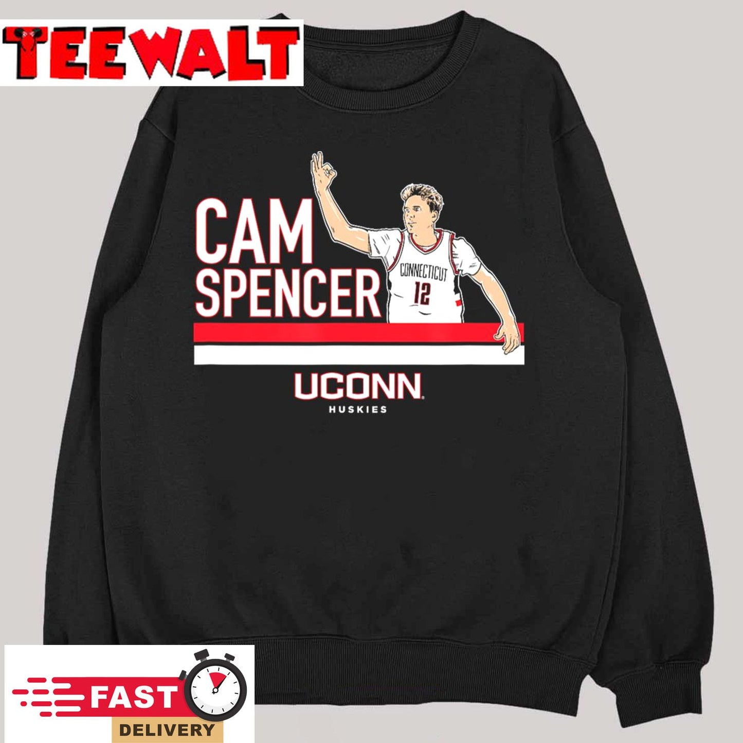 UConn Basketball Cam Spencer Signature Pose - Licensed NIL T-Shirt