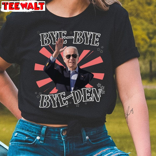 Bye Bye Bye-Den Shirt, Biden Drops Out White House Short Sleeve Crewneck