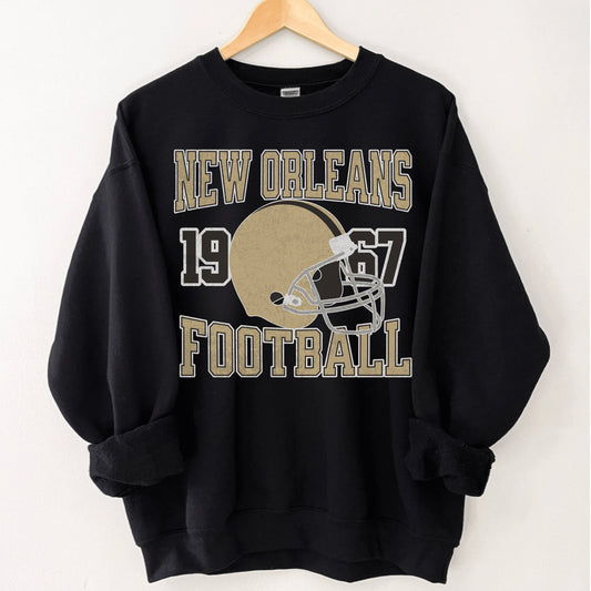 New Orleans Football Sweatshirt - Vintage Crewneck Saint Hoodie