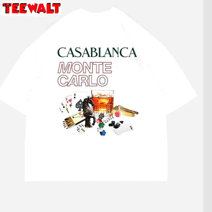 Casablanca Monte Carlo Shirt, Trendy Sweatshirt Crewneck For Men Women