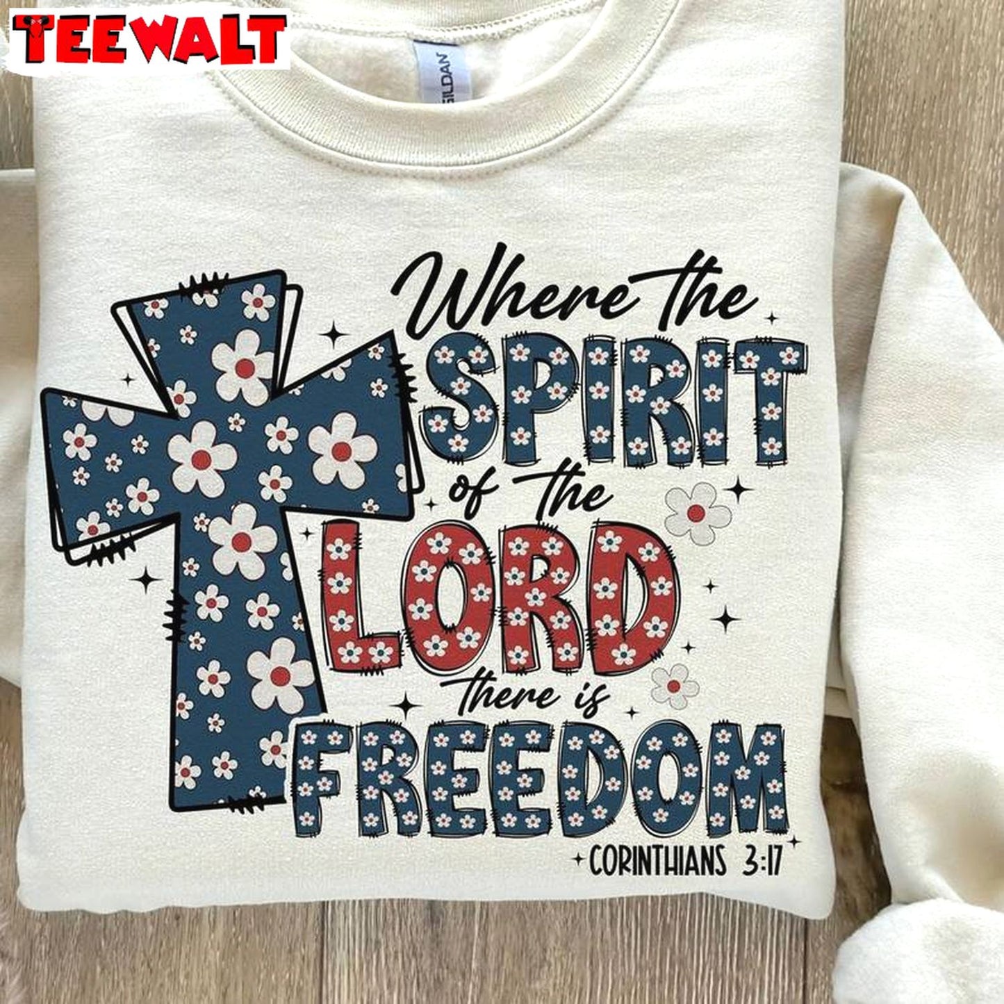 Jesus Unisex Hoodie, Groovy Where The Spirit Of The Lord Is There Is Freedom Shirt Tank Top