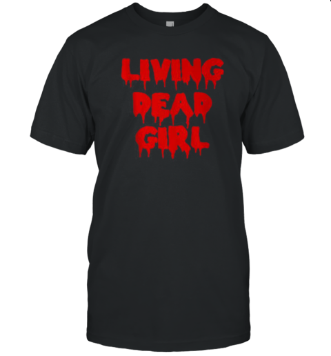 Dripping Blood Halloween Zombie Movie Living Dead Girl T-Shirt