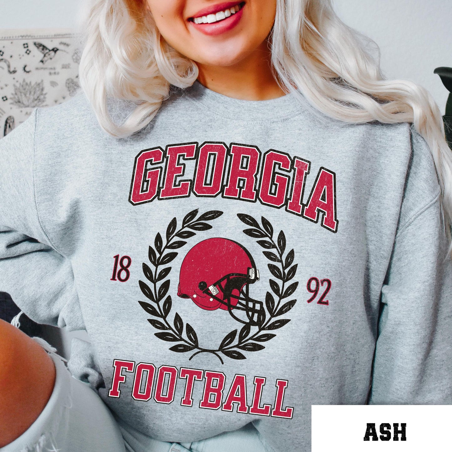 Georgia Football Sweatshirt College Game Day Shirt Varsity Georgia Coquette