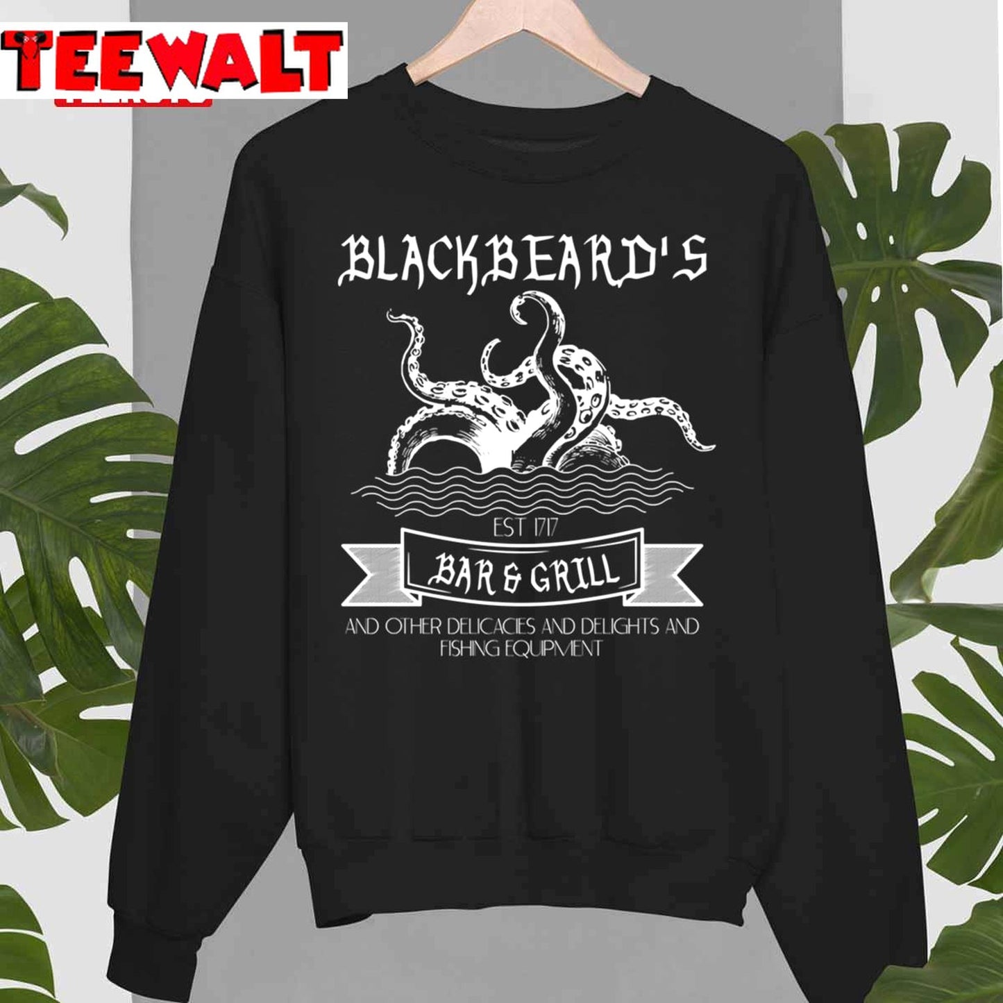 Octopus Blackbeard's Bar And Grill Unisex T-Shirt