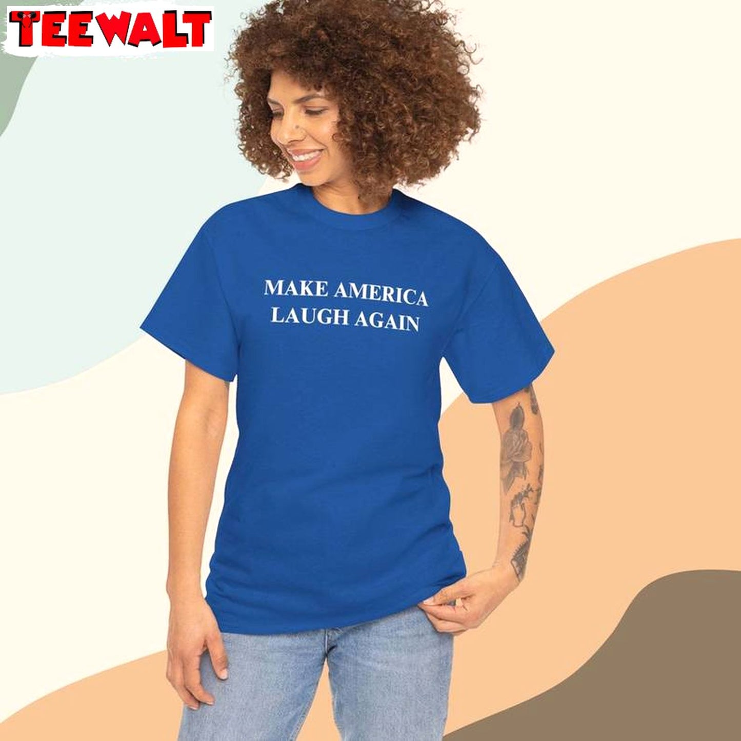 2024 Make America Laugh Again Shirt, For The People Short Sleeve Tank Top