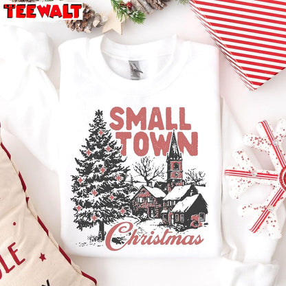 Small Town Christmas Sweatshirt, Cute Holiday CountrShirt