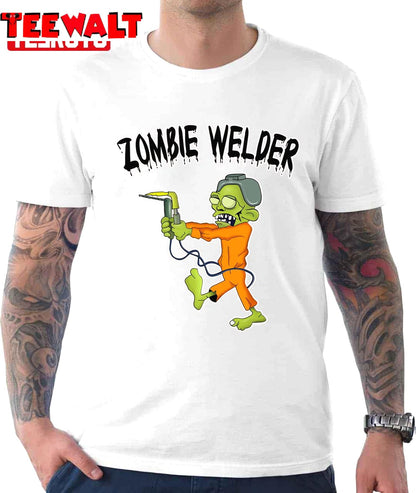 Zombie Welder Funny Unisex T-Shirt