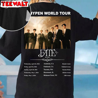 Enhypen Fate Plus World Tour Shirt, Enhypen Dark Blood Crewneck Sweatshirt T-shirt