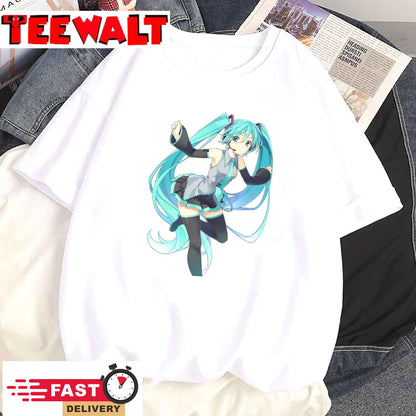 Hatsune Miku Barbed Wire Black T-Shirt