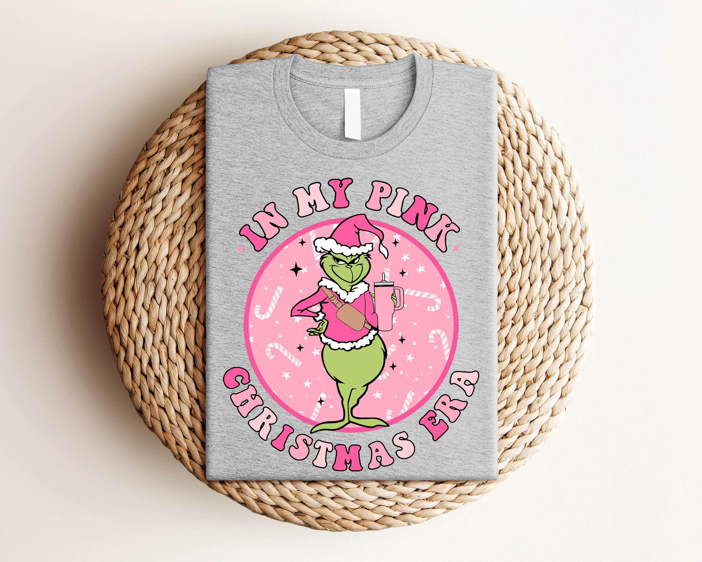 In My Pink Christmas Era Funny Grinch Shirt