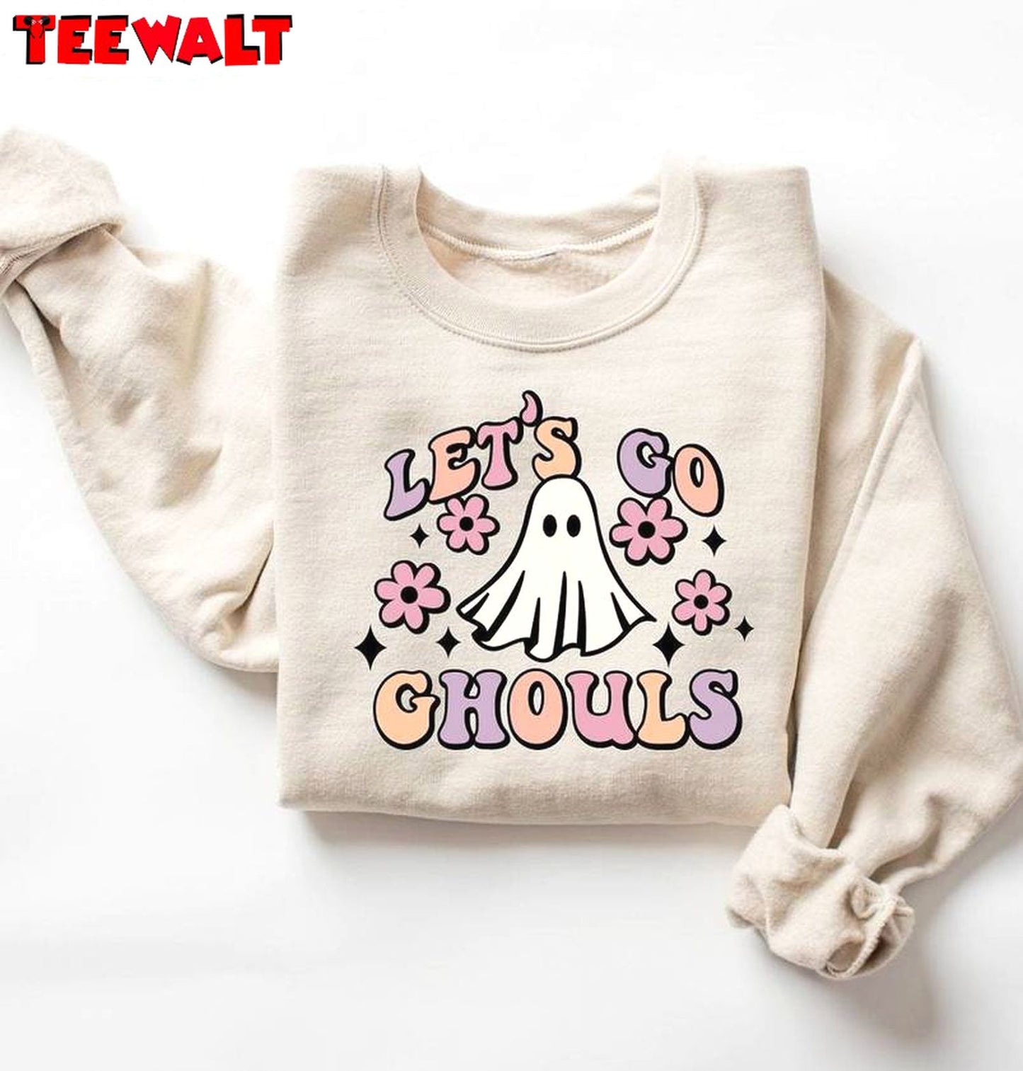 Cool Design Halloween Sweater , New Rare Lets Go Ghouls