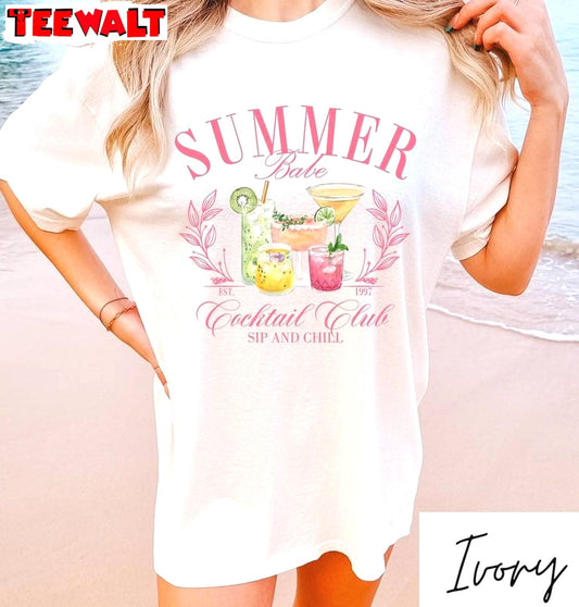 Summer Babe Cocktail Club Limited Shirt, Summer Social Club Unisex T Shirt