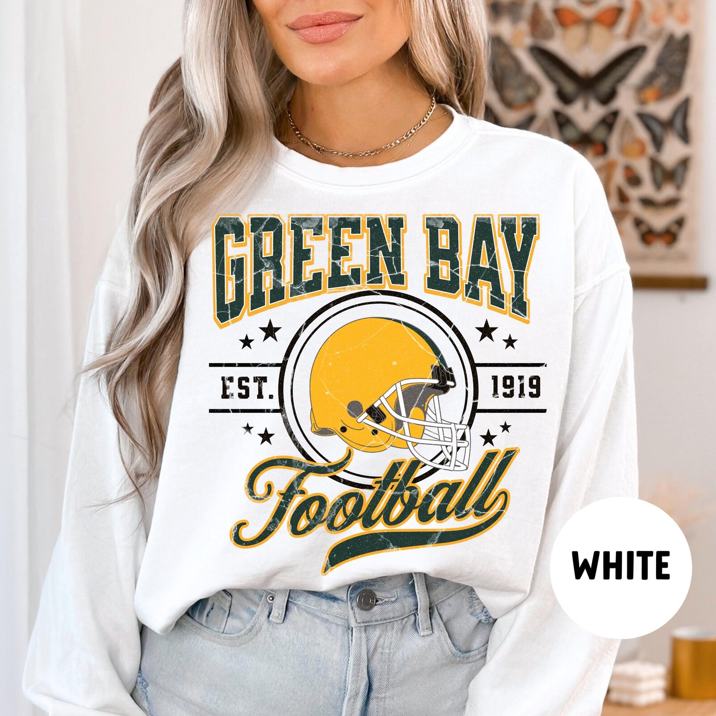 Vintage Green Bay Football Sweatshirt - Jordon Love Varsity Style Shirt