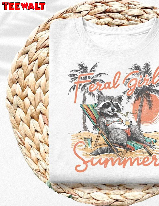 Awesome Feral Girl Summer Shirt, Must Have Beach Short Sleeve Long Sleeve