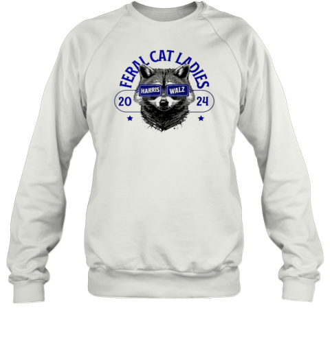 Feral Cat Ladies For Harris Walz 2024 Cat Ladies Vote T-Shirt