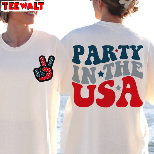 Trendy 4th Of July Unisex Hoodie, New Rare Party In The Usa Shirt Unisex Hoodie