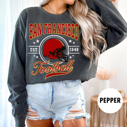 San Francisco Niners Football Comfort Sweatshirt, Vintage Nick Bosa Tee