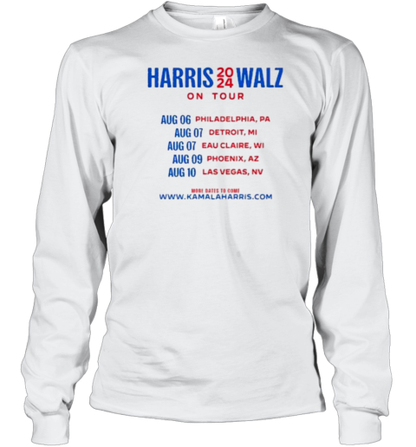 Harris Walz 2024 On Tour T-Shirt