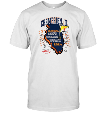 Best College Town Champaign Fireball Whisky 2024 T-Shirt