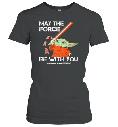 Star Wars May The Force Be With You Leukemia Awareness T-Shirt