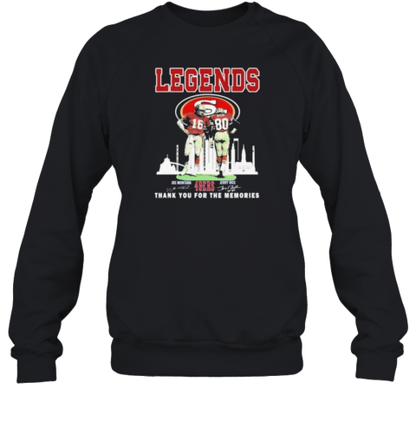 Legends The 49Ers Of San Francisco Thank You For The Memories T-Shirt