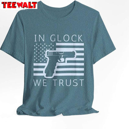 American Flag Gun Unisex Hoodie, Groovy In Glock We Trust