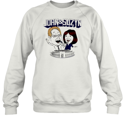 John And Suzyn Talking Bobblehead Night Caricature T-Shirt