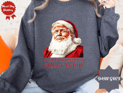 Santa Make America Great Again Trump Christmas Tee