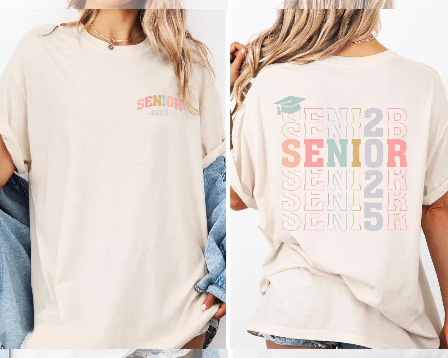 Senior 2025 Retro Shirt For Graduation Gift Seniors