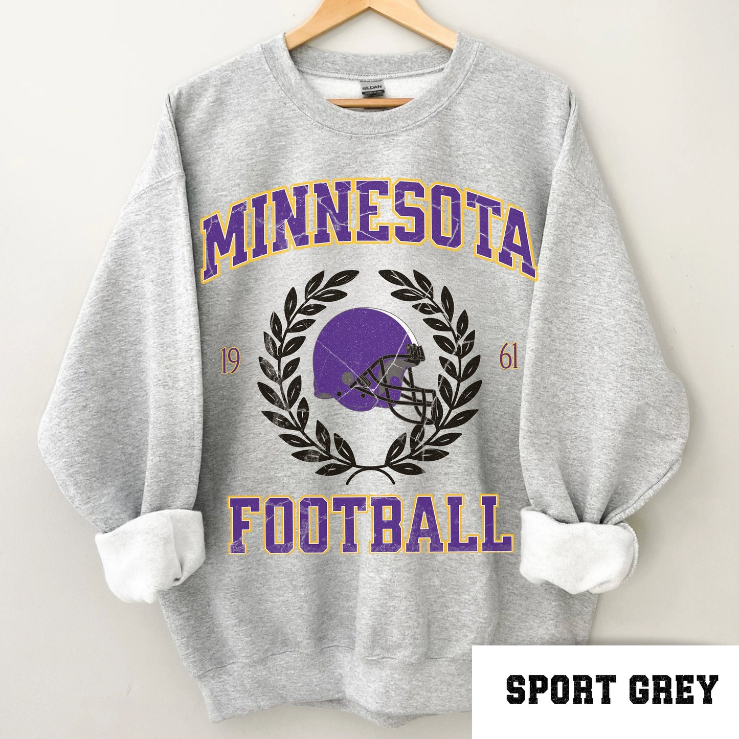 Minnesota Football Vintage Crewneck Sweatshirt For Vikes Fans