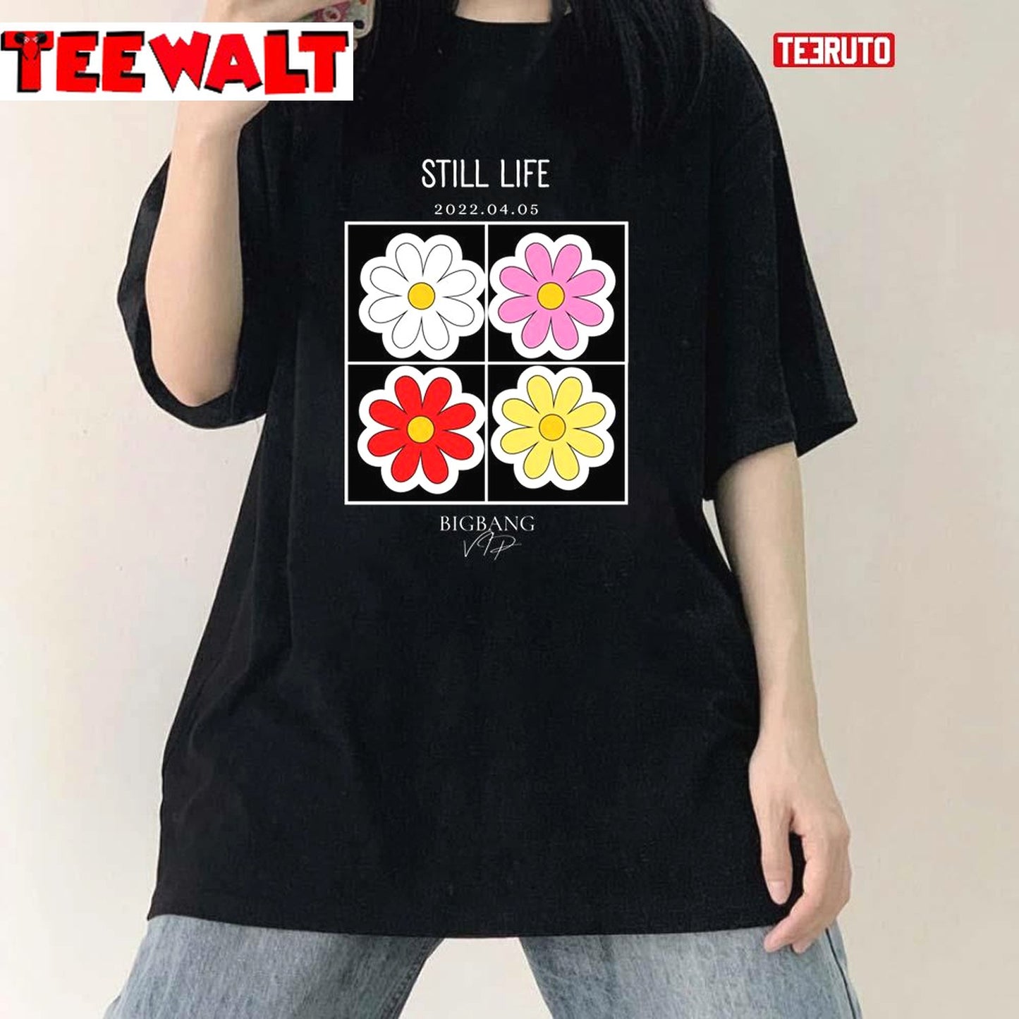 Bigbang Still Life Daisy Flowers KPOP Band Unisex T-Shirt