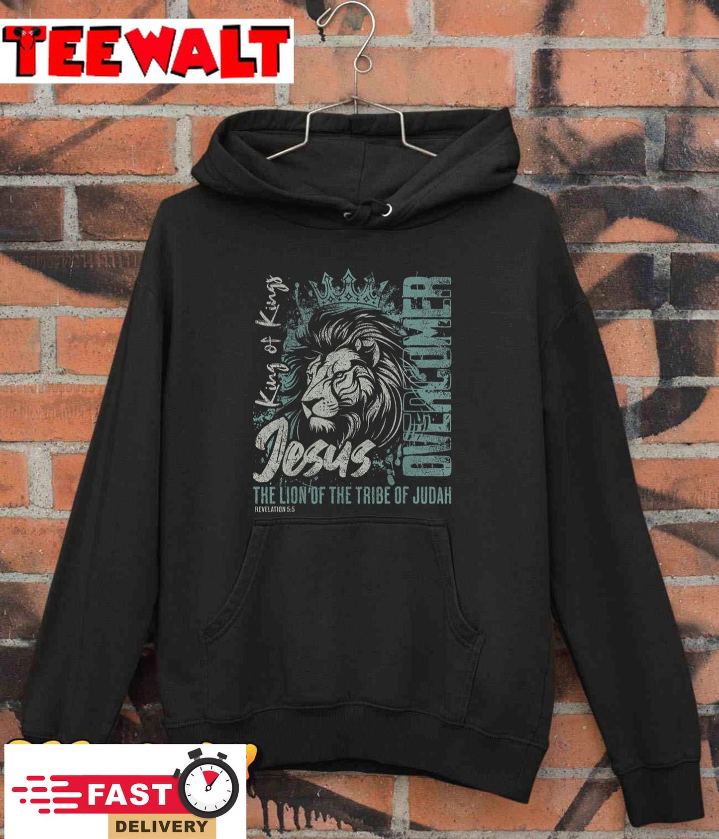 Jesus Is King Lion of Judah Bible Faith Graphic Christian T-Shirt