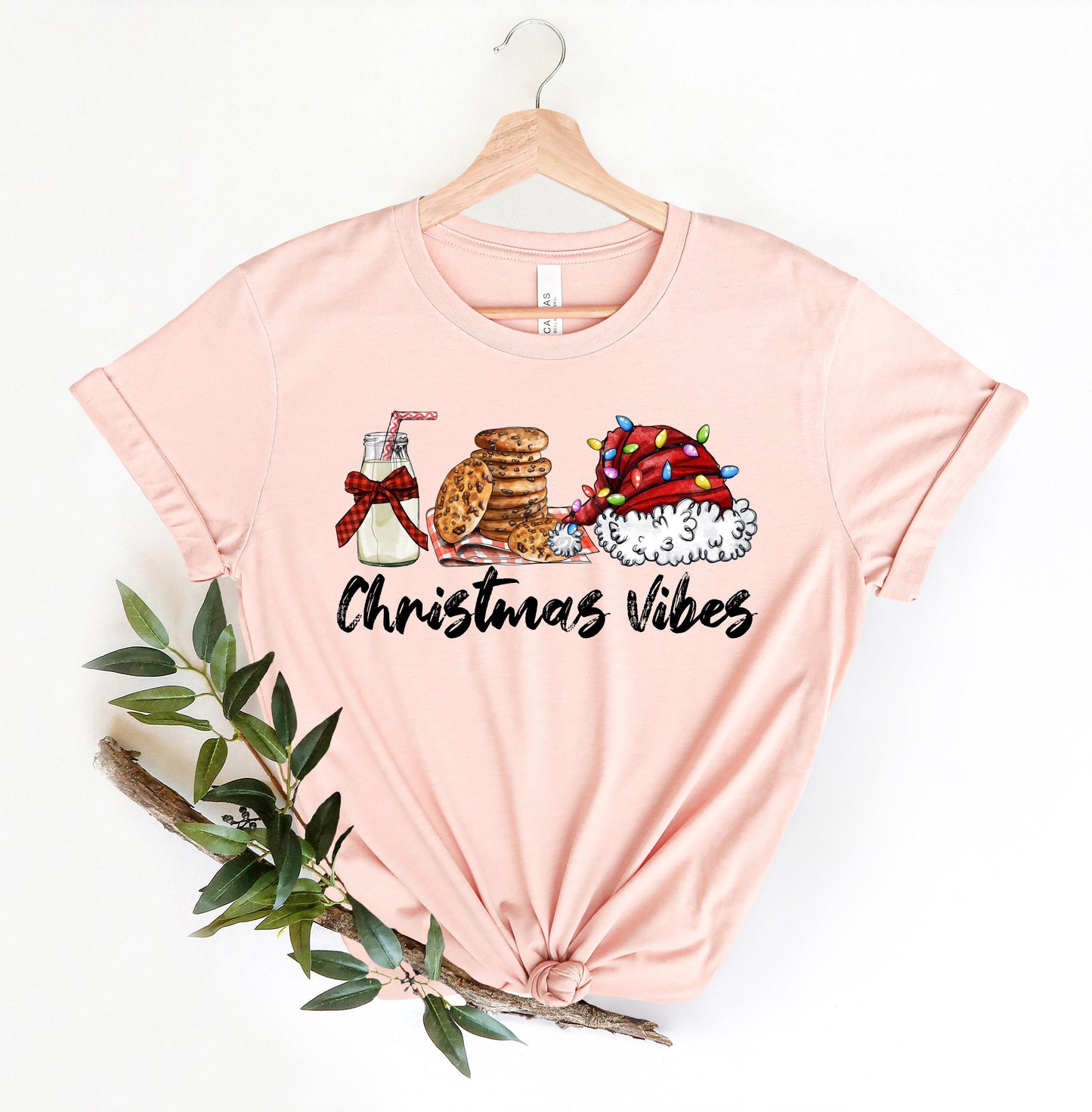 Christmas Vibes Shirt With Milk & Cookies