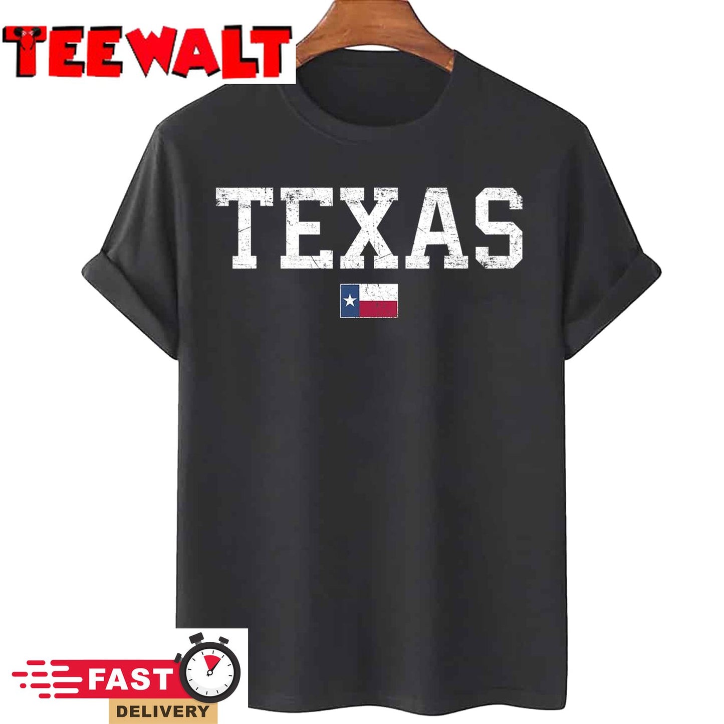 Texas T Shirt Women Men Kids  Distressed Texas Flag T-Shirt