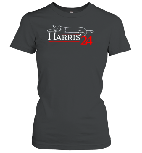 Cat Ladies For Kamala Funny Cat 2024 President Kamala Harris T-Shirt