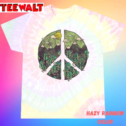 Peaceful Landscape Nature Symbol Unisex Tie Dye Tee