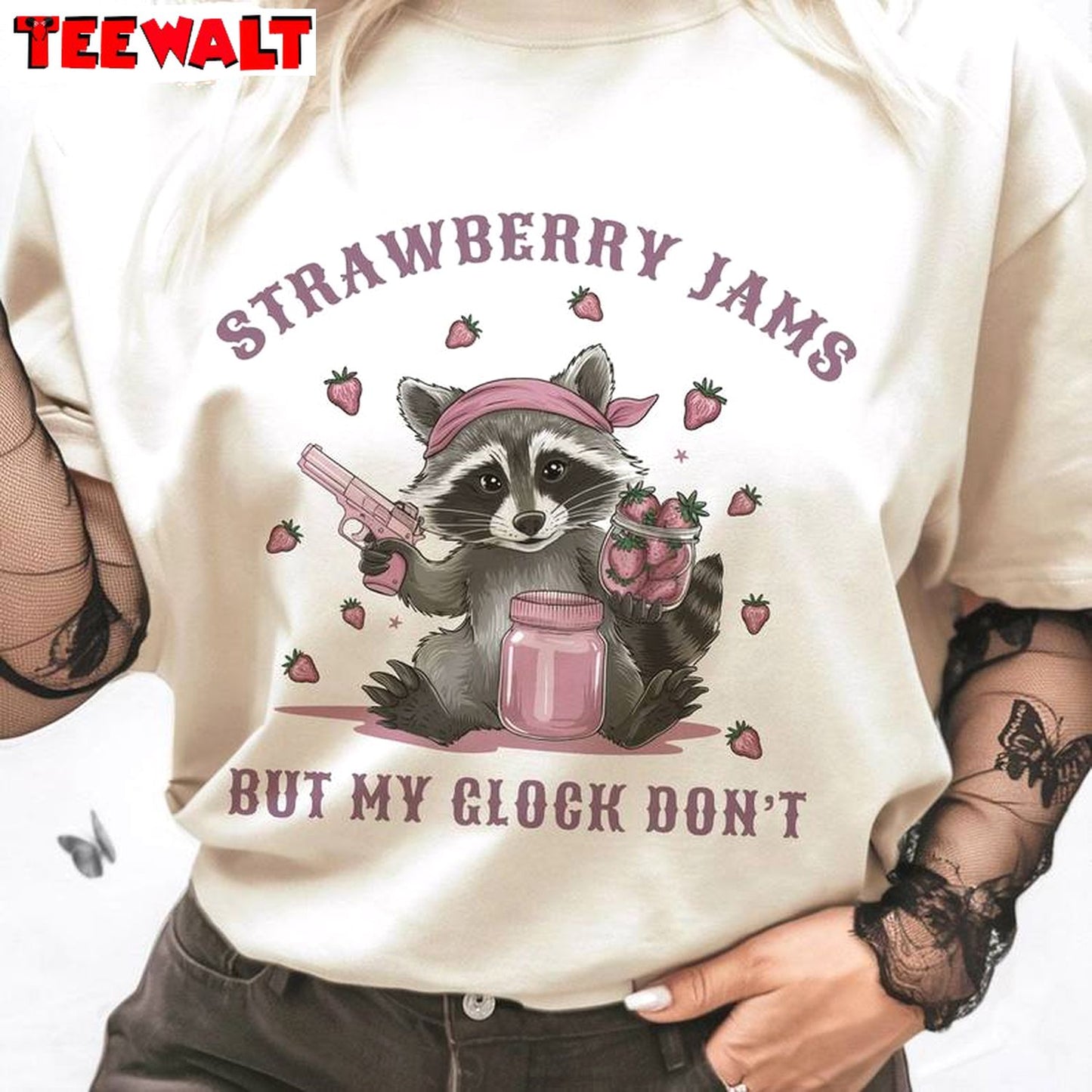 Strawberry Jams But My Glock Don't , Funny Meme T Shirt Tank Top