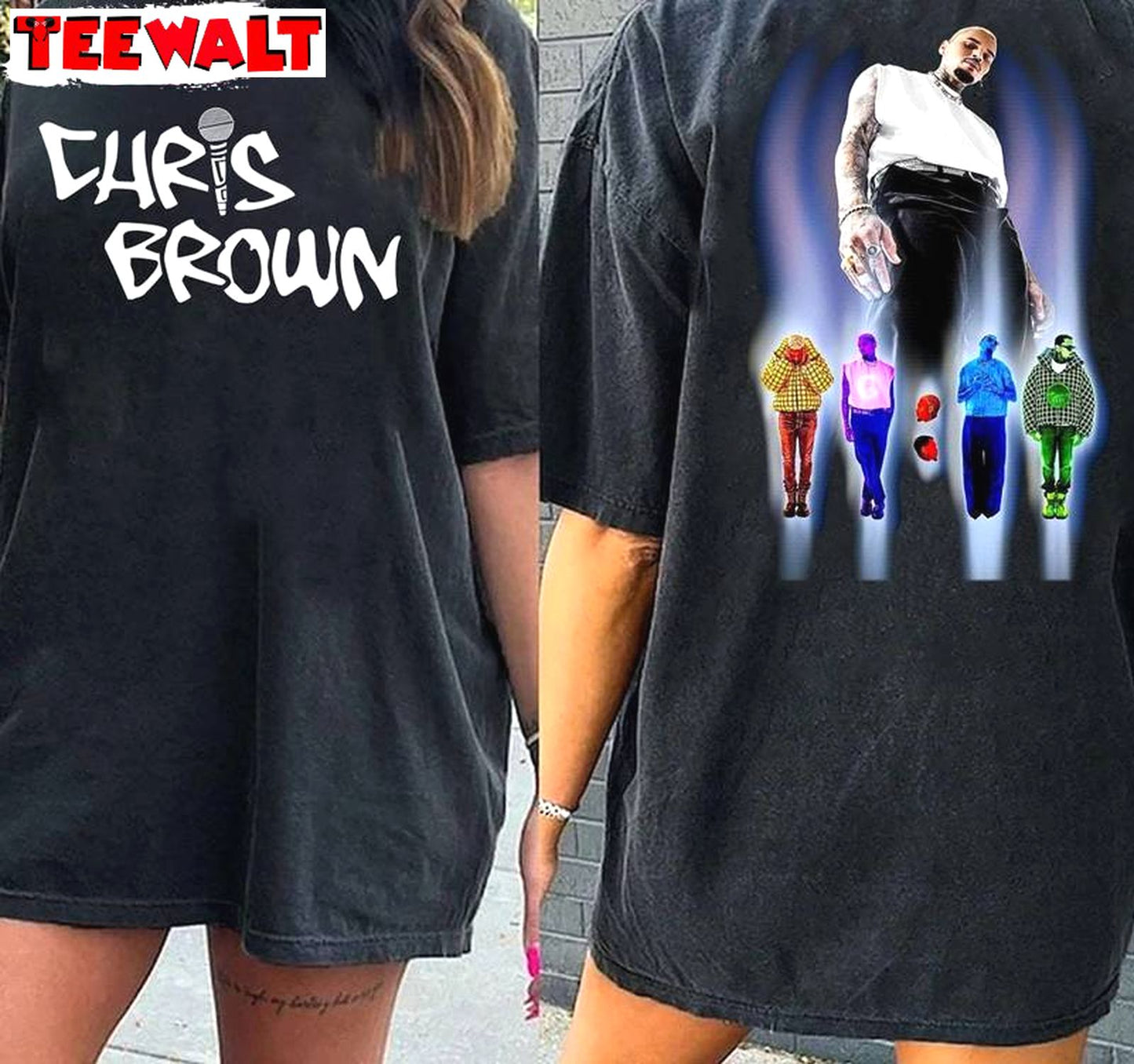 Chris Brown Breezy Cool Design Shirt , Groovy Chris Breezy 11 11 Short Sleeve Crewneck