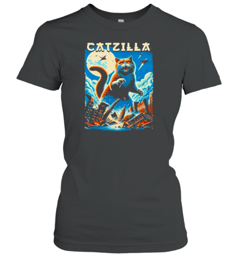 Classic Catzilla Outfits Lovers Animal Cats Lovely Kittens T-Shirt