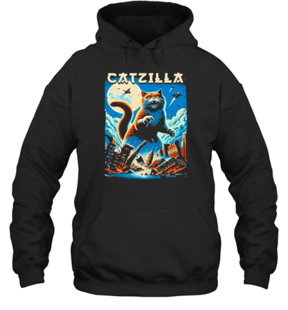 Classic Catzilla Outfits Lovers Animal Cats Lovely Kittens T-Shirt