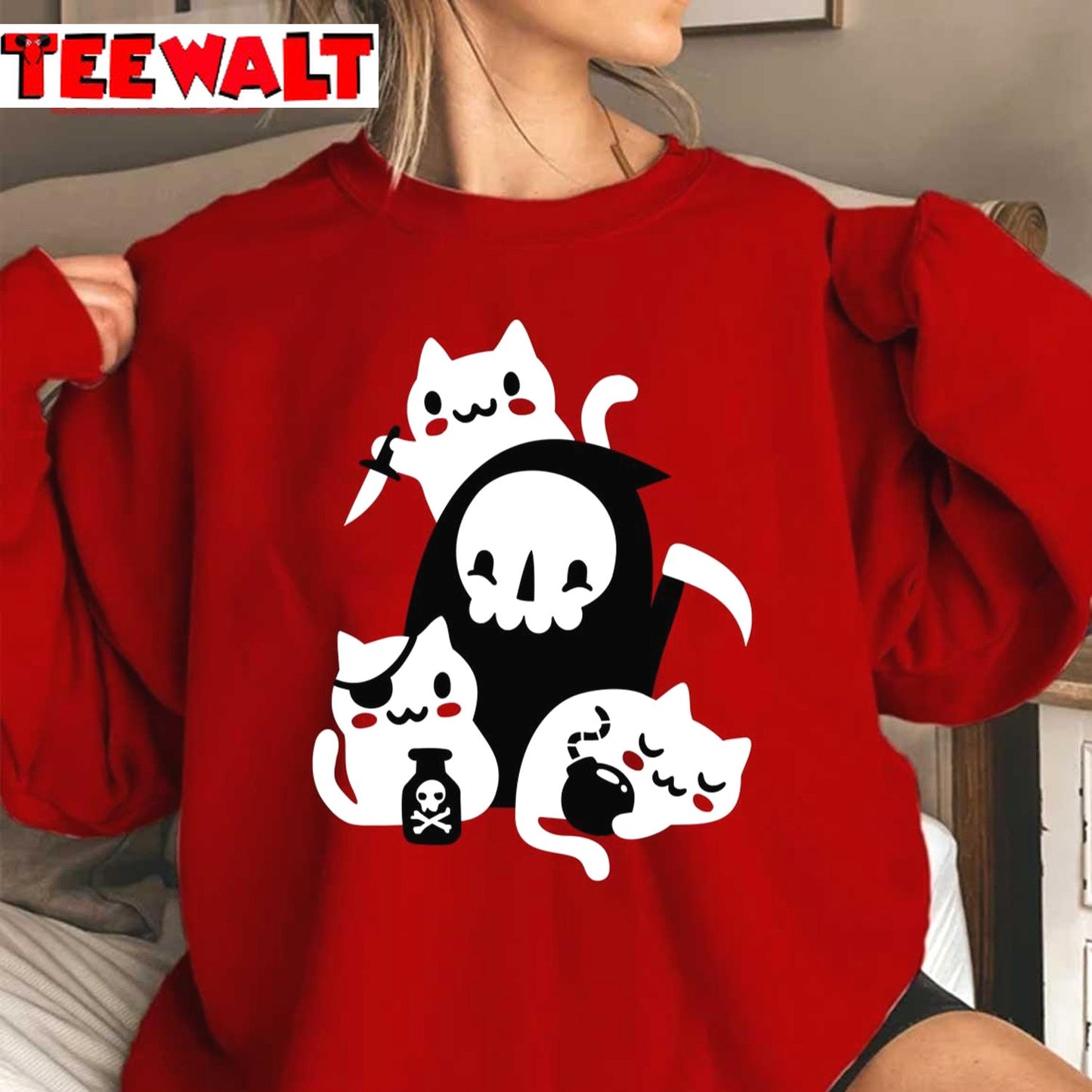 Deaths And Little Helpers Pirate Kitty Unisex Sweatshirt