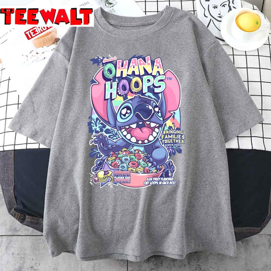 Ohana Hoops Stitch Cereal Unisex T-Shirt