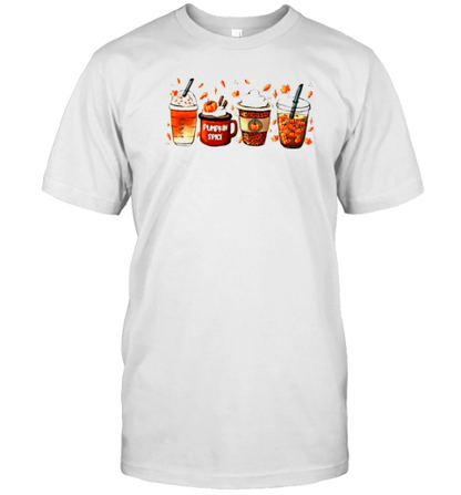 Fall Coffee Pumpkin Happy Halloween T-Shirt